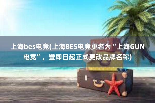 上海bes电竞(上海BES电竞更名为“上海GUN电竞”，暨即日起正式更改品牌名称)