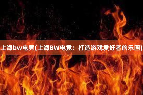 上海bw电竞(上海BW电竞：打造游戏爱好者的乐园)