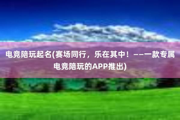 电竞陪玩起名(赛场同行，乐在其中！——一款专属电竞陪玩的APP推出)