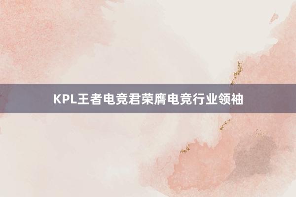 KPL王者电竞君荣膺电竞行业领袖