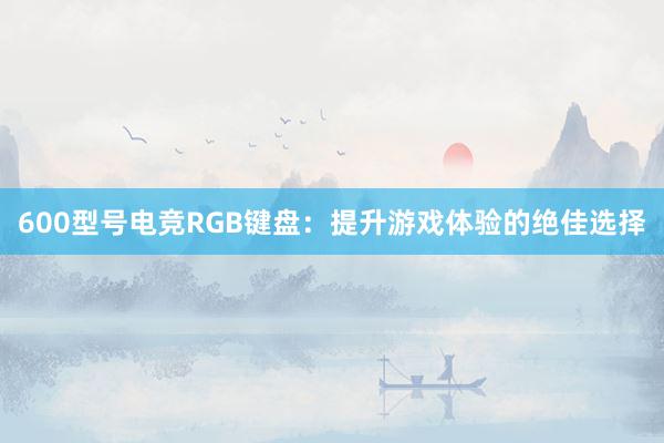 600型号电竞RGB键盘：提升游戏体验的绝佳选择